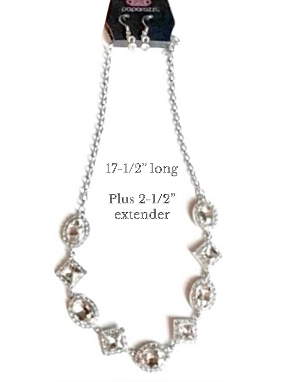 Paparazzi Geometric Rhinestone Jewelry Set - Picture 3 of 15